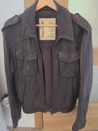 Chaqueta Cuero Marrón Green Coast Talla M