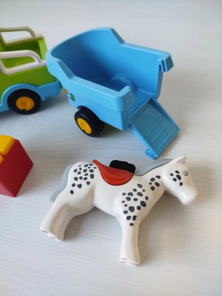 Playmobil 123 Jinete con Remolque 6958 COMPLETO