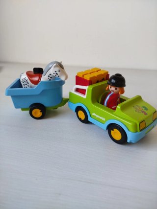 Playmobil 123 Jinete con Remolque 6958 COMPLETO