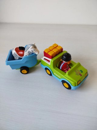 Playmobil 123 Jinete con Remolque 6958 COMPLETO