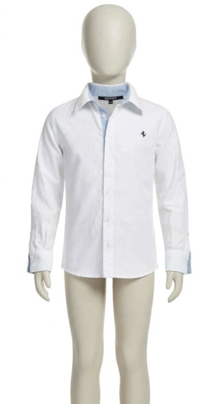 Camicia Ferrari Bambino 9-10 Anni Bianca