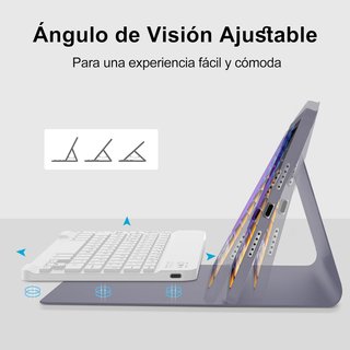 Funda teclado Xiaomi Pad 7/8 lila Bluetooth