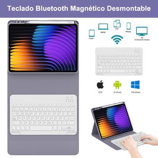 Funda teclado Xiaomi Pad 7/8 lila Bluetooth