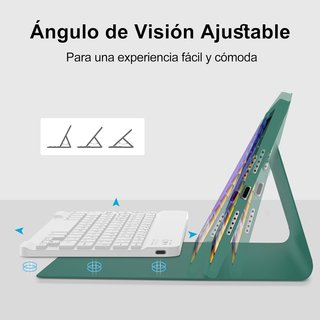 Funda teclado Xiaomi Pad 7/7 Pro verde Bluetooth