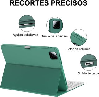 Funda teclado Xiaomi Pad 7/7 Pro verde Bluetooth