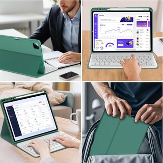 Funda teclado Xiaomi Pad 7/7 Pro verde Bluetooth