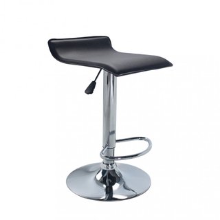 Sgabello Bar Regolabile 64/84cm Ecopelle Nero