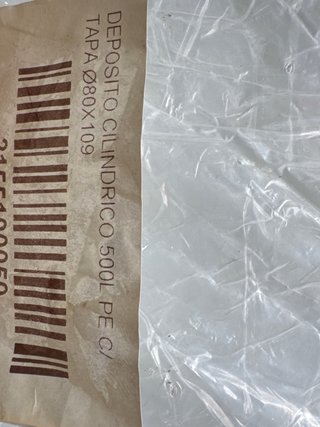 Depósito cilíndrico PE 500L con tapa