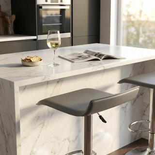 Sgabello Bar Regolabile 64/84cm Ecopelle Grigio