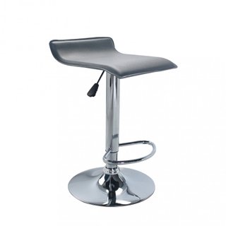 Sgabello Bar Regolabile 64/84cm Ecopelle Grigio