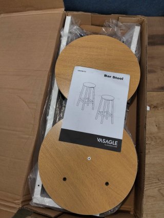 Set 2x Taburetes de Bar VASAGLE LBC132Y01 74 cm