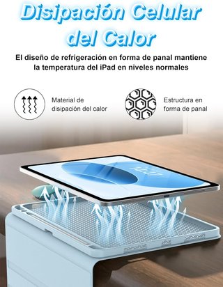 Teclado Bluetooth iPad 10/11 gen español azul