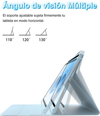 Teclado Bluetooth iPad 10/11 gen español azul