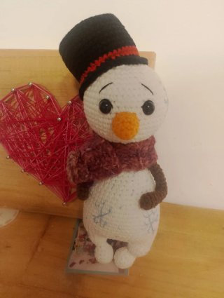 Muñeco de Nieve Amigurumi Tejido