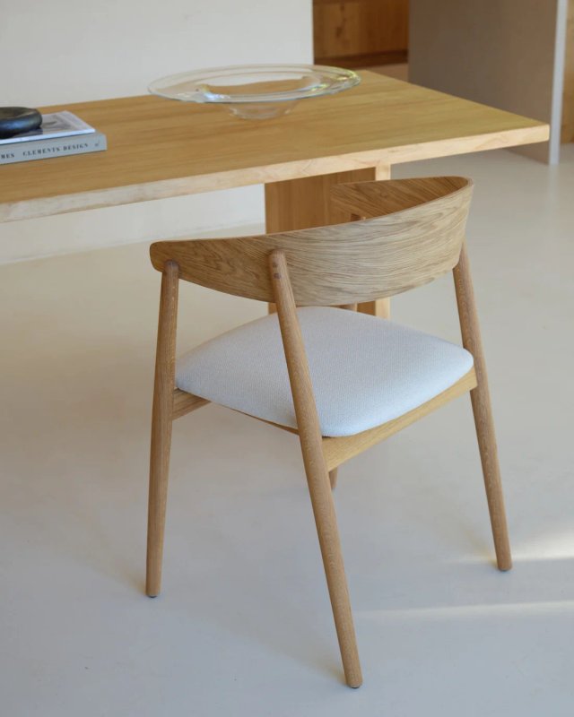 Silla Olea Hannun Madera Maciza Tapizada