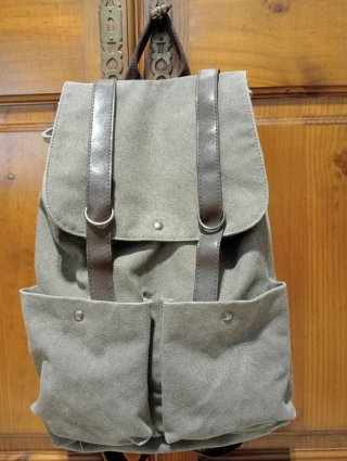 Mochila tela rústica