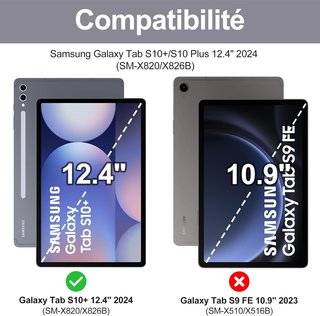 Funda teclado Samsung Tab S10+ 12.4 lila