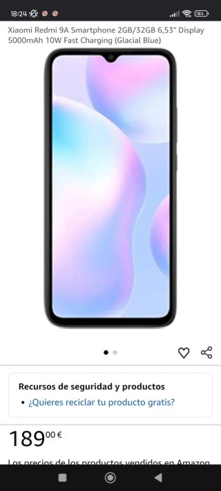 Móvil Xiaomi Redmi 9A Negro