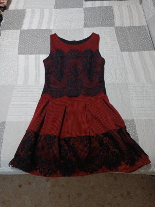 Vestido Negro y Rojo Halloween