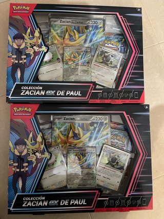 2 Colecciones Zacian ex de Paul español sellado