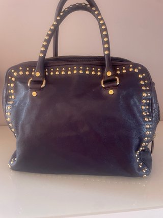 Bolso Piel Gloria Ortiz Tachuelas Dorado