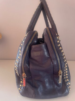 Bolso Piel Gloria Ortiz Tachuelas Dorado