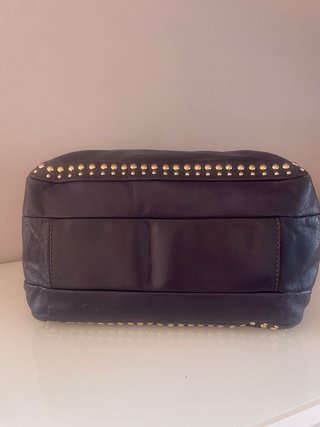 Bolso Piel Gloria Ortiz Tachuelas Dorado