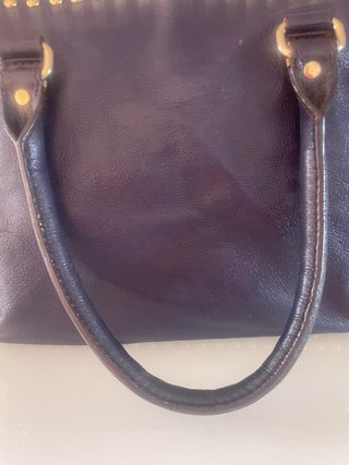 Bolso Piel Gloria Ortiz Tachuelas Dorado