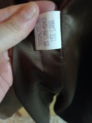 Abrigo de Pelo Marrón señora alta calidad lana