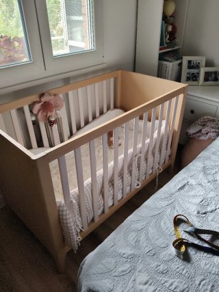 Cuna Maisons Du Monde Rosa Nude y Madera