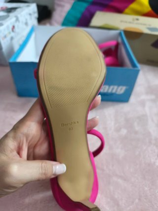 Sandalias de Tacón Fucsia Mustang Talla 40