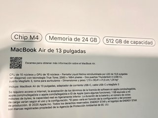 MacBook Air 13” M4 2025 | 24 GB RAM | 512 GB SSD