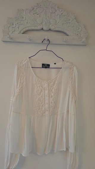 Blusa Superdry Blanca Talla L