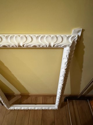 Marco decorativo blanco lacado