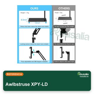 Soporte de piso para tableta ajustable y estable