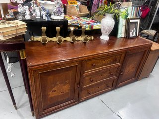 Aparador vintage madera con marquetería
