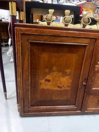 Aparador vintage madera con marquetería