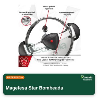 Magefesa Star Bombeada olla express 6L