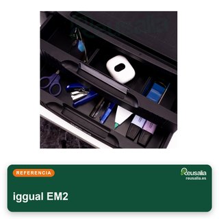 iggual elevador monitor con cajones ajustable