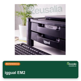 iggual elevador monitor con cajones ajustable