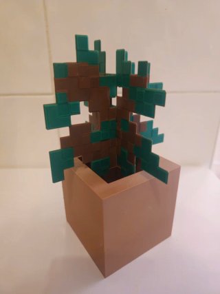 Planta decorativa estilo Minecraft