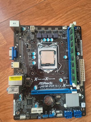 Placa Base ASRock H61M-VG4 + CPU + RAM 8GB