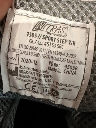 Zapatos de Seguridad Nitras Sport Step WH