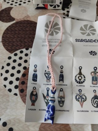 Colgante Sargadelos Fetiche Azul y Blanco