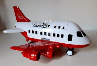 Avión de juguete con 6 vehículos bomberos