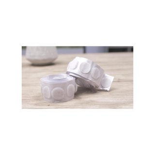 Velcros adhesivos redondos 62 piezas blanco
