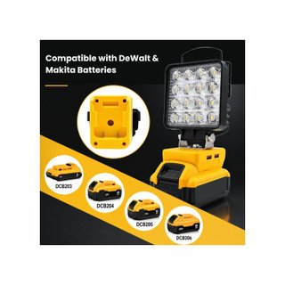 Foco LED trabajo 4800 lm batería DeWalt Makita