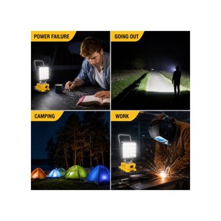 Foco LED trabajo 4800 lm batería DeWalt Makita