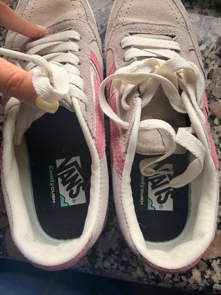 Zapatillas Vans Mujer Talla 40 Gris y Rosa 1