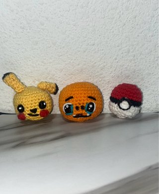 Set de 3 Llaveros Pokémon Amigurumi